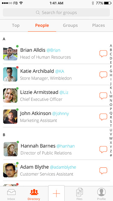 Chatttster app directory screenshot