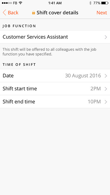 Chatttster app make shift screenshot